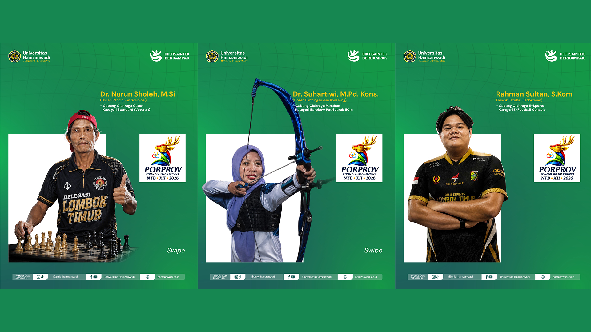 Tak Hanya Mahasiswa, Dosen dan Tendik Universitas Hamzanwadi Siap Berkompetisi Pada Porprov XII NTB